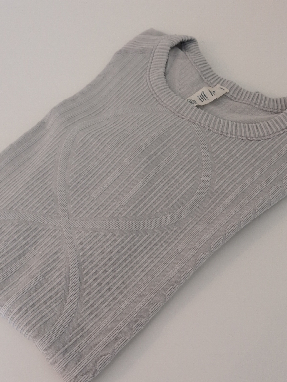 lululemon athletica Light Gray Textured Crewneck Sweater